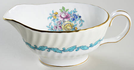 Ardmore Ivory and Turquoise Gravy Boat