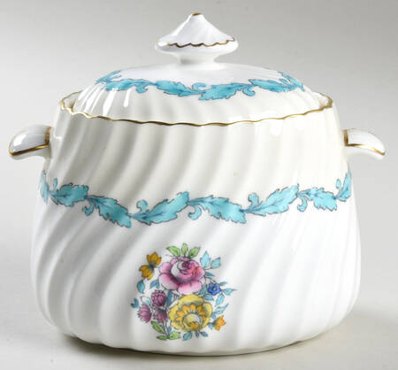 Ardmore Ivory and Turquoise Sugar Bowl & Lid