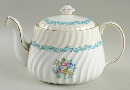 Ardmore Ivory and Turquoise Teapot & Lid