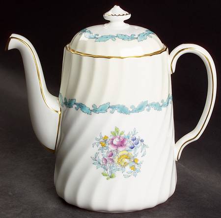 Ardmore Ivory and Turquoise Small Coffee Pot & Lid