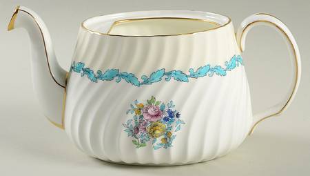 Ardmore Ivory and Turquoise Teapot No Lid