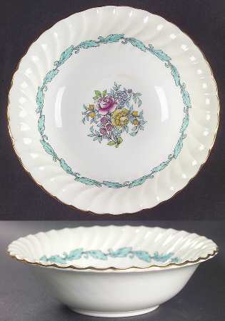 Ardmore Ivory and Turquoise Coupe Cereal Bowl