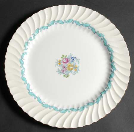 Ardmore Ivory and Turquoise 12" Chop Plate (Round Platter)