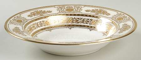 Argyle Ivory Rim Soup Bowl