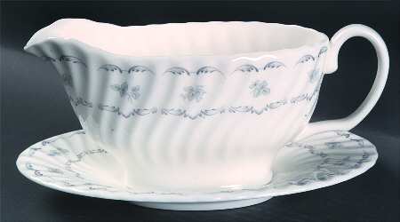 Ariel Gravy Boat & Underplate by Minton