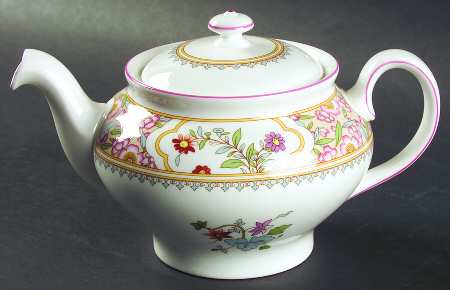 Asian Flowers Teapot & Lid