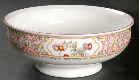 Asian Flowers 10" Large Salad Serving Bowl