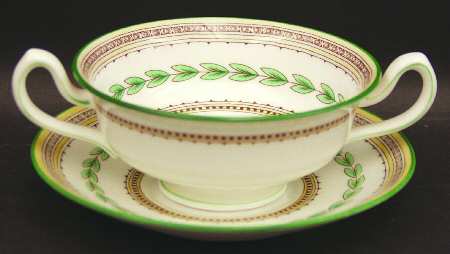 Ashbourne Footed Cream Soup Bowl & Saucer Set