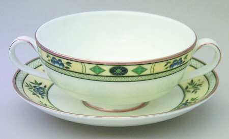 Ashworth Footed Cream Soup Bowl & Saucer Set