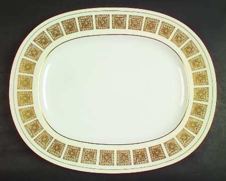 Athena Ivory 16" Oval Serving Platter