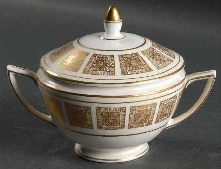 Athena Ivory Sugar Bowl & Lid