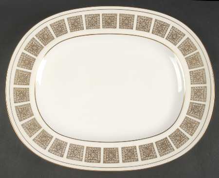 Athena Ivory 14" Oval Serving Platter