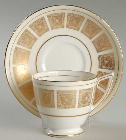 Athena Ivory Footed Demitasse Cup & Saucer Set