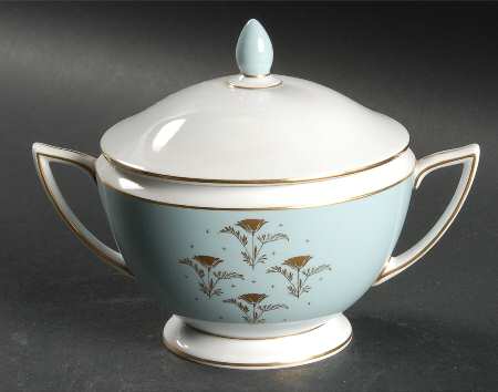 Aurora Turquoise Sugar Bowl & Lid