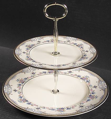Avonlea 6 5/8"-10"  2 Tiered Serving Tray (Dp, Sp) HC