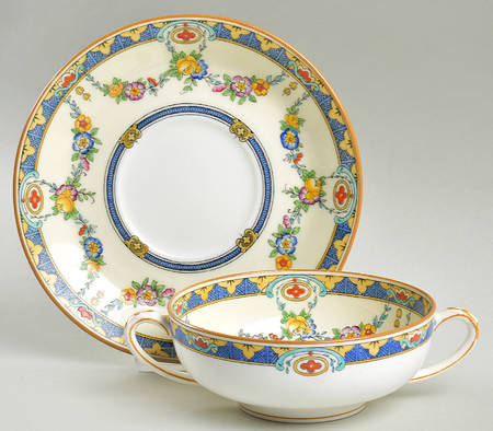 B1048 Flat Cream Soup Bowl & Saucer Set