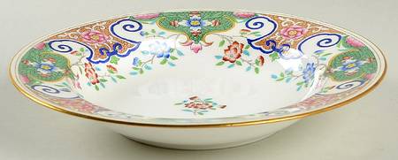 B157 (Gold Trim) Rim Soup Bowl