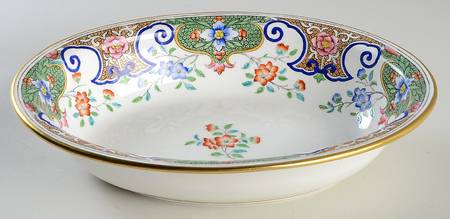 B157 (Gold Trim) 9" Oval Vegetable Bowl