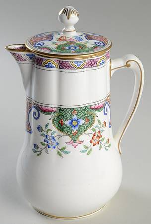 B157 (Gold Trim) Hot Water Jug & Lid