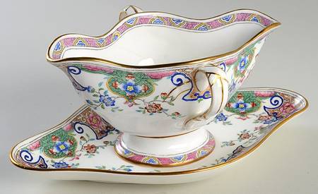 B157 (Gold Trim) Gravy Boat & Underplate/Relish