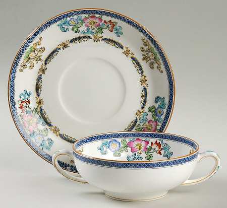 B898 (Smooth Edge) Flat Cream Soup Bowl & Saucer Set