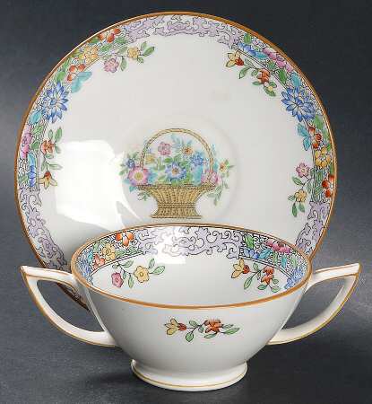 B958 Footed Bouillon Cup & Saucer