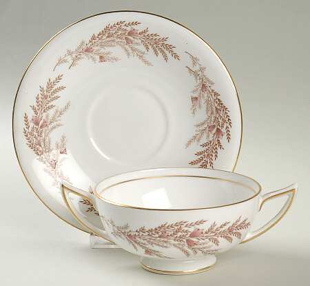Bedford Footed Cream Soup Bowl & Saucer Set