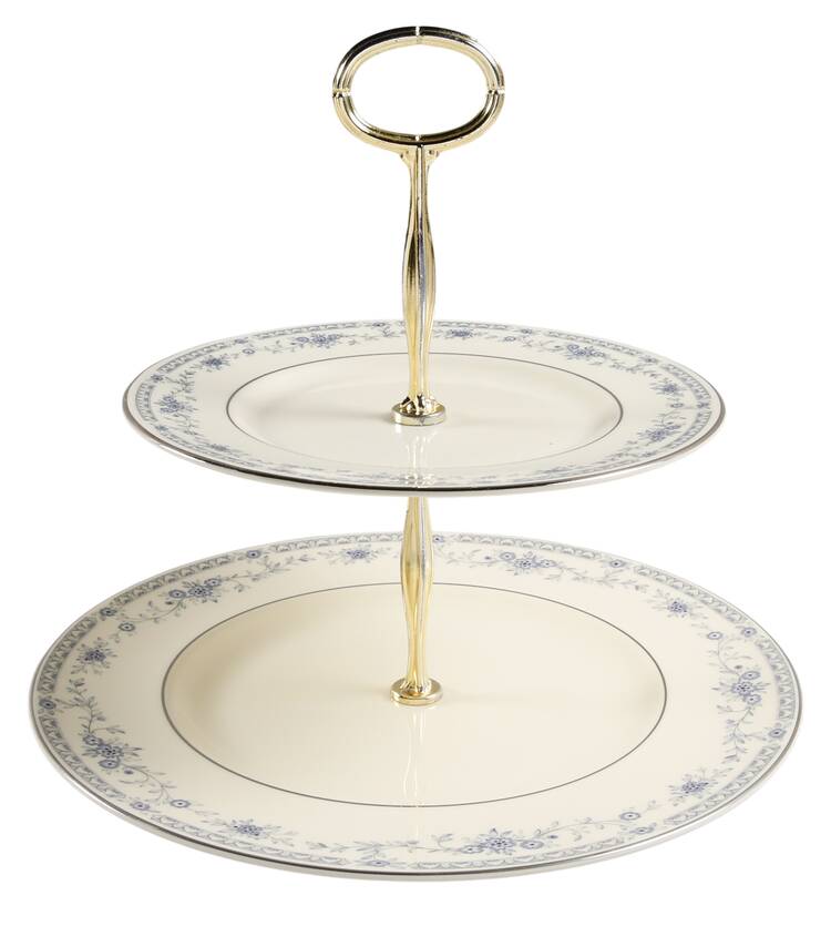 Bellemeade 6 5/8"-10"  2 Tiered Serving Tray (Dp, Sp) HC