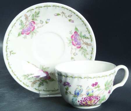 Birds of Paradise Flat Cup & Saucer Set