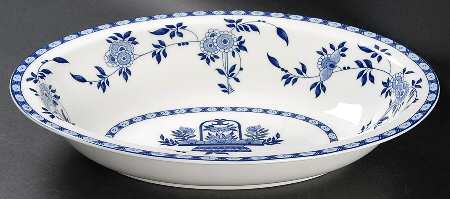 Blue Delft 10" Oval Vegetable Bowl