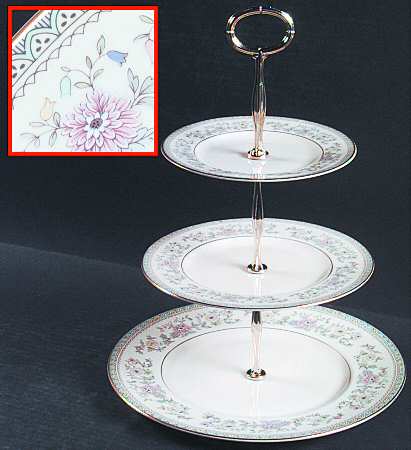 Bordeaux 13 7/8"-14 1/4" 3-Tiered Serving Tray(DP,SP,BB) HC
