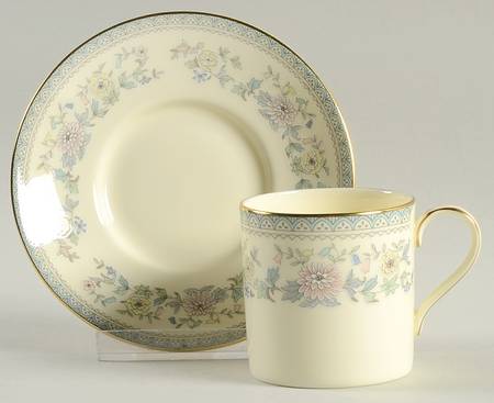 Bordeaux Flat Demitasse Cup & Saucer Set