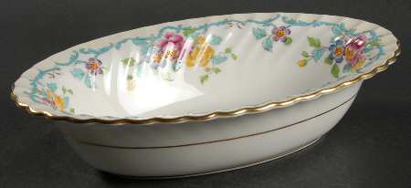 Branksome Turquoise 10" Oval Vegetable Bowl