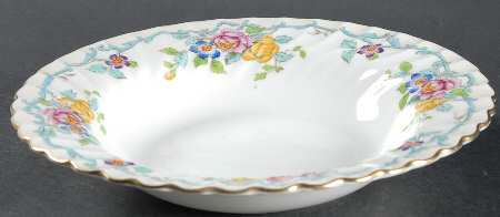 Branksome Turquoise Rim Soup Bowl