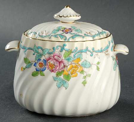 Branksome Turquoise Sugar Bowl & Lid