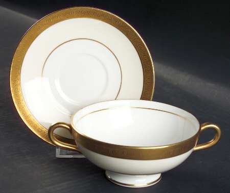 Buckingham Footed Cream Soup Bowl & Saucer Set