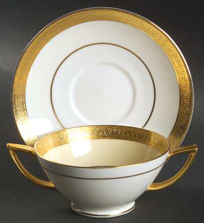 Buckingham Footed Bouillon Cup & Saucer