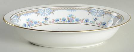 Byron (Blue Flowers) 10" Oval Vegetable Bowl