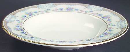 Byron (Blue Flowers) Large Rim Soup Bowl