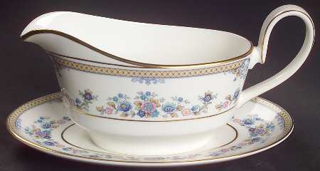 Byron (Blue Flowers) Gravy Boat & Underplate
