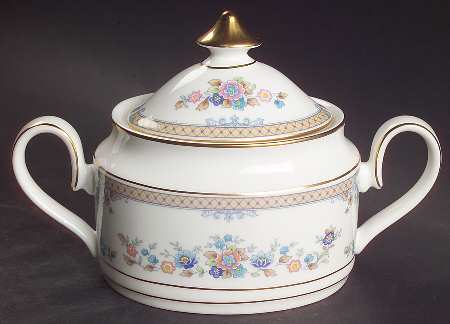 Byron (Blue Flowers) Sugar Bowl & Lid