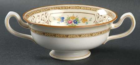 Cambridge Brown Footed Cream Soup Bowl