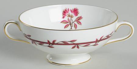 Carmine Footed Cream Soup Bowl