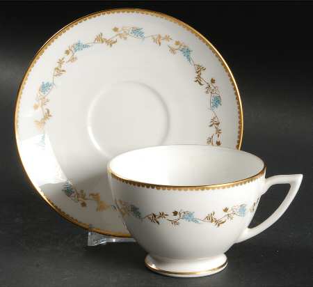 Champagne Footed Cup & Saucer Set