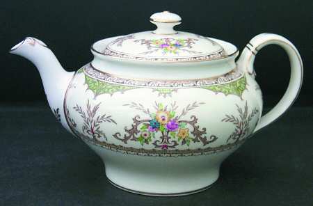 Chatham Green Ivory Teapot & Lid