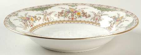 Chatham Green Ivory Rim Soup Bowl
