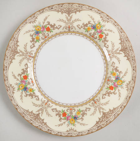 Chatham Brown Ivory Luncheon Plate