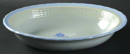 Chinese Celadon 9" Oval Vegetable Bowl