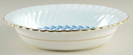 Cheviot Blue 9" Oval Vegetable Bowl