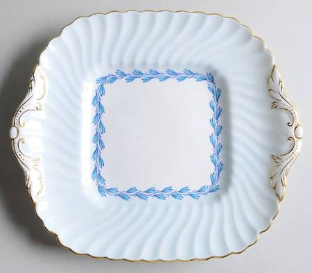 Cheviot Blue Square Handled Cake Plate